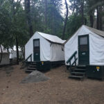 Tende dell'Half Dome Village a Yosemite - California