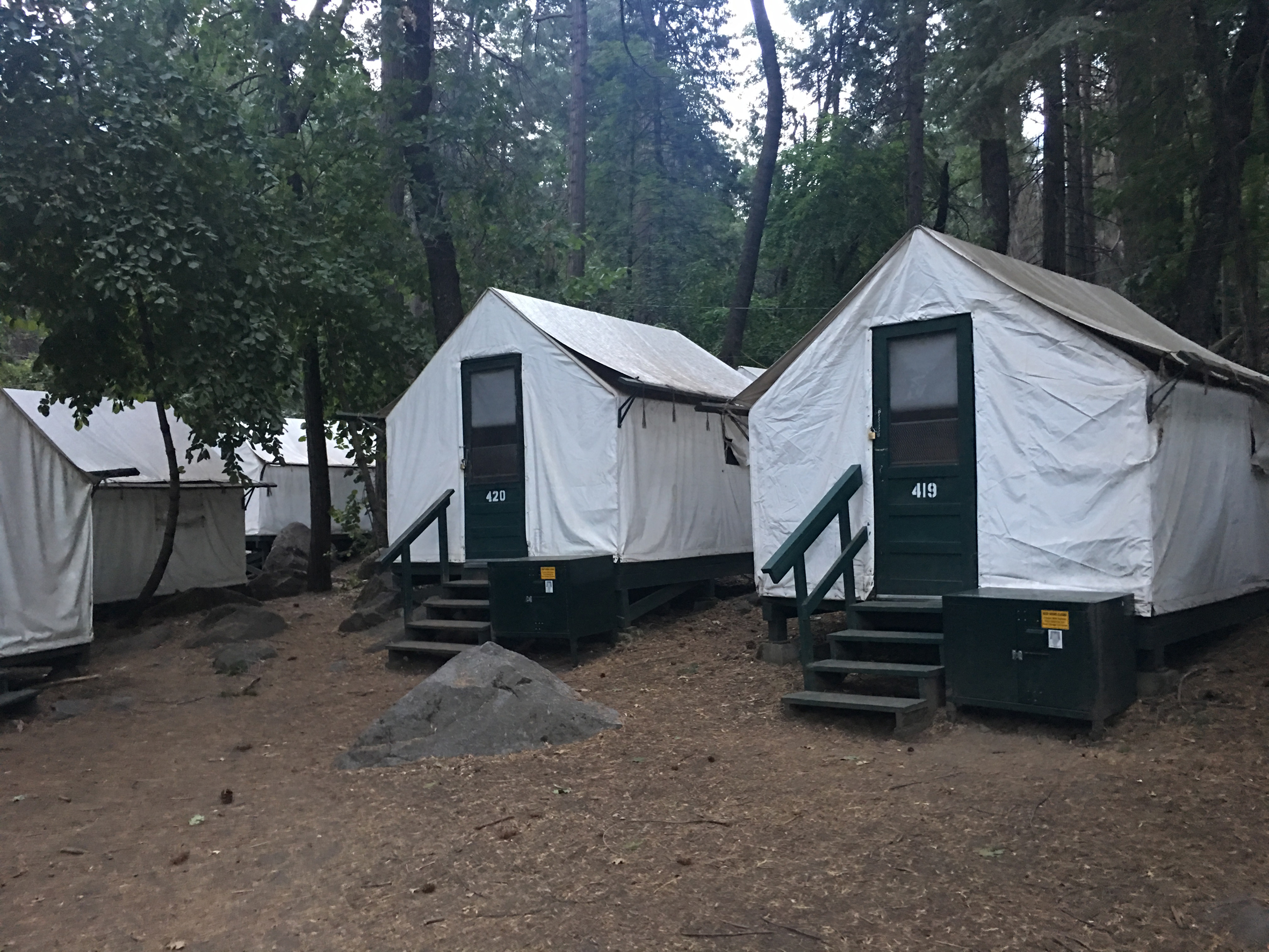 Tende dell'Half Dome Village a Yosemite - California