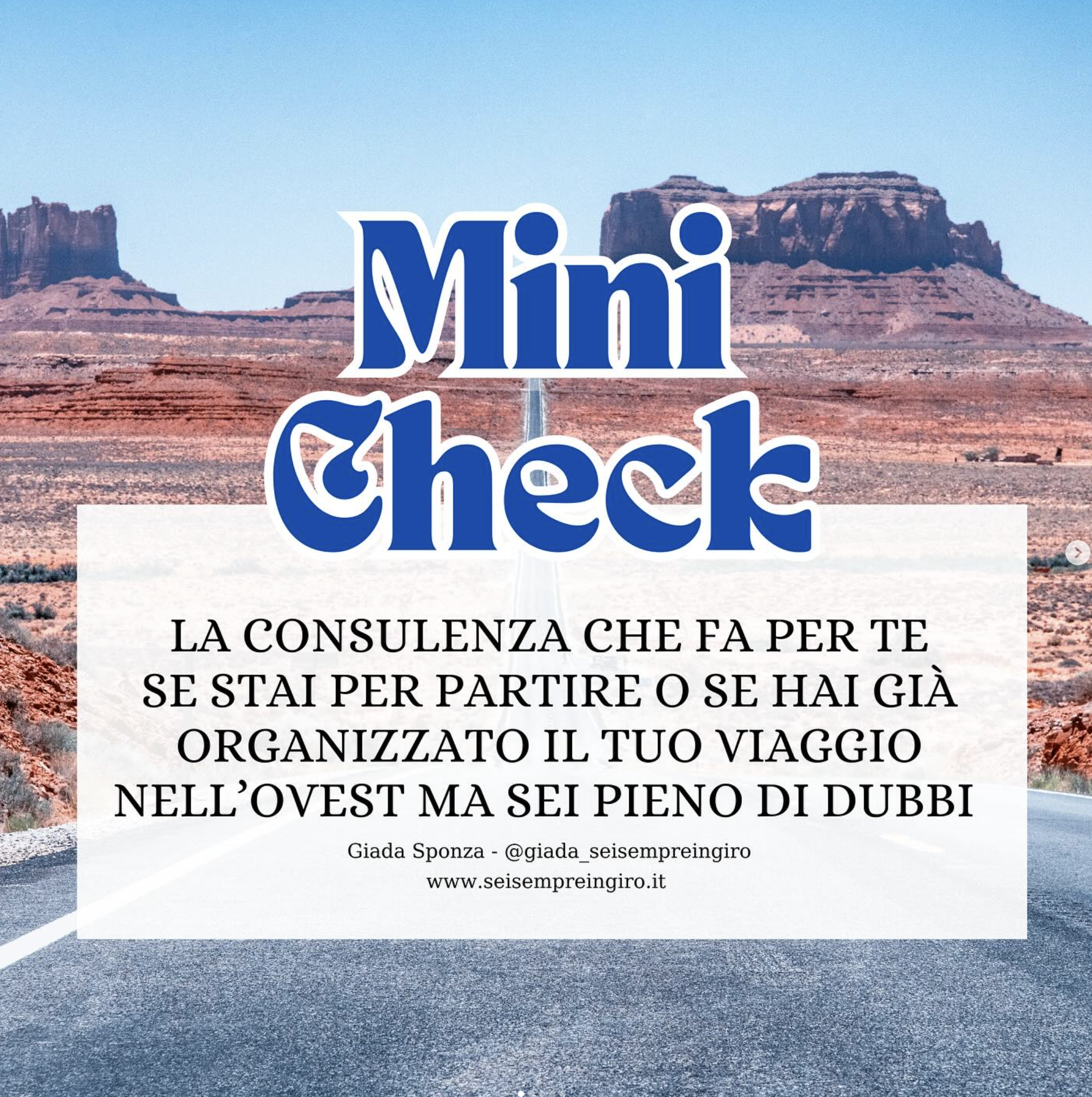 Mini Check – La consulenza se stai per partire per il tuo viaggio negli USA o se hai già prenotato tutto